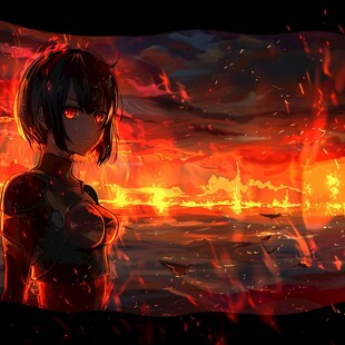 暗夜审判漫画封面 - 悬疑黑暗风格